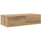 vidaXL Stenska polica s predali artisan hrast 60x26,5x15 cm inž. les | Shoptok.si