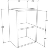 MID.YOU Kuhinjska Zgornja Omarica Esilo, Bela | Shoptok.si