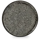 Crni/krem tanjur od kamenine ø 27 cm Gravel –