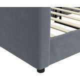  Dnevna postelja brez vzmetnice temno siva 90x190 cm žamet | Shoptok.si