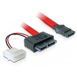 Delock Kabel SATA Slim - SATA 7-pin + napajanje 30cm 84390 | Shoptok.si