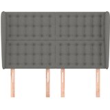  Uzglavlje s ušima tamnosivo 147x23x118/128 cm od tkanine | shoptok.hr