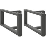  Noge za klub stolić T-oblika 2 kom antracit 70x25x(30-31) cm čelik | shoptok.hr