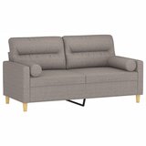  Dvosjed s ukrasnim jastucima smeđesivi 140 cm od tkanine | shoptok.hr
