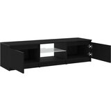 TV ormarić s LED svjetlima crni hrast 140x40x35 5 cm konstruirano drvo | shoptok.hr