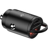  USB auto punjač Volkano Obscurix Series VK-8007-BK 30W USB-A + USB-C Cene