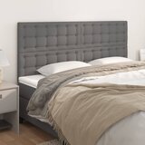  Uzglavlje sivo 160x5x118/128 cm umjetna koža | shoptok.hr