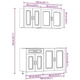 vidaXL 4-dijelni set kuhinjskih ormarića Kalmar konstruiranog drva | shoptok.hr