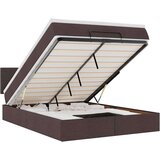  Otomanski krevet s madracem tamnosmeđi 140x190cm od tkanine | shoptok.hr