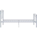vidaXL Posteljni okvir nogometni dizajn siv kovinski 90x200 cm | Shoptok.si