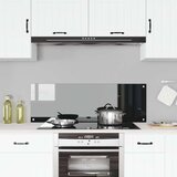 vidaXL Kuhinjska obloga Črna Steklo 120 x 40 cm Trdna | Shoptok.si