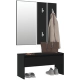  Set namještaja za hodnik crni od konstruiranog drva | shoptok.hr