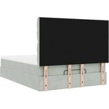  Otomanski krevet s madracima svijetlosivi 140x200 cm baršunasti | shoptok.hr
