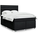  Krevet s oprugama i madracem crni 140x200 cm od tkanine | shoptok.hr
