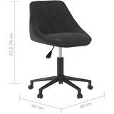 vidaXL Vrtljiv jedilni stol 2 kosa črn žamet | Shoptok.si