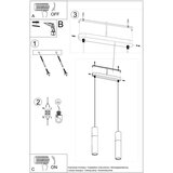  Obesna svetilka PABLO 2 bela, (21348008) | Shoptok.si