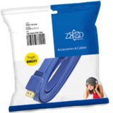 Zed Electronic HDMI kabel, plosnati, 1.5 met, ver. 2.0, 3D, Ethernet - HDMI-FLT/1,5 | shoptok.hr