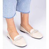 D/CEO marka niezdefiniowana Beige women's moccasins with rhinestones Kaletta | Shoptok.si