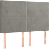 Maison Chic Posteljno vzglavje - Vzglavna omarica 4 kosa svetlo siv 72x5x78/88 cm žamet, (22077697) | Shoptok.si