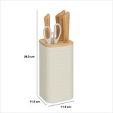 Five STALAK ZA NOŽEVE S 4 NOŽA I ŠKARAMA SENSIA 11,5X11,5X36,3CM BAMBUS/NEHRĐAJUĆI ČELIK RAZNE BOJE | shoptok.hr