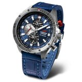 Vostok Europe muški almaz chronograph plavi srebrni sportsko elegantni ručni sat sa plavim kožnim kaišem ( ym26/320a652 ) cene