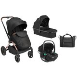 Kikka Boo kolica kara 3in1 premium set sa auto sedištem i-trail i-size i tvrdom korpom black | ePonuda.com
