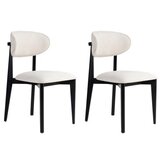 Hanah home stolica lionte - white, black whiteblack chair set (2 pieces) | ePonuda.com