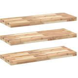  Plutajuće police 3 kom 80x30x4 cm Neobrađeno puno drvo akacije | Eponuda.com