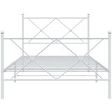  Metalni okvir kreveta uzglavlje i podnožje bijeli 107x203 cm | shoptok.hr
