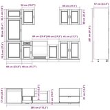 vidaXL 7-dijelni set kuhinjskih ormarića Kalmar konstruiranog drva | shoptok.hr