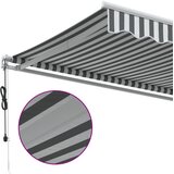 Tenda na automatsko uvlačenje antracit i bijela 400 x 350 cm | shoptok.hr