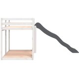  Krevet na kat s toboganom i ljestvama bijeli 90x190 cm borovina | shoptok.hr
