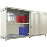 eurokraft pro Regalni kontejner za nevarne snovi, za št. cistern IBC KTC 8 x 1000 l, rdeča | Shoptok.si