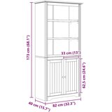 Police za knjige BODO Medeno smeđa 82 x 40 x 173 cm | Eponuda.com