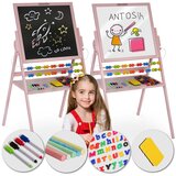 Ricokids Rotating Magnetic Chalkboard - Pink for Kids Fun and Learning, (21740340) | Shoptok.si