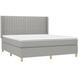  box spring s madracem LED svjetlosivi 180x200 cm tkanina | shoptok.hr
