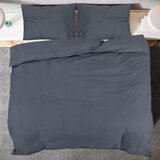  Set posteljine za poplun antracit 155x220 cm lagana mikrovlakna | shoptok.hr