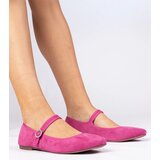 D/CEO marka niezdefiniowana Pink faux-suede ballet flats with rhinestones Marcelina | Shoptok.si