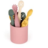  PETITE&MARS Silikonske žlice za trening od 3 kom 6 m+ Take&Match, Dusty Rose | shoptok.hr