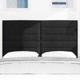  LED glava kreveta s LED trakama Crna 144 cm tkanina | shoptok.hr