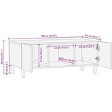  Stolić za kavu Bijelo 100 x 54 x 40 cm Čvrsto drvo manga | shoptok.hr