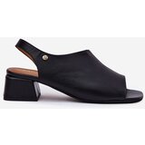 Maciejka Leather Women's Sandals On A Block | Shoptok.si