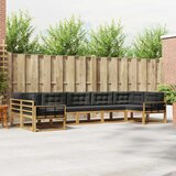  Set vanjskih sofa 7 kom. Bijela i antracit Smeđa 404 x 168,5 x 73 cm | shoptok.hr