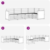  Sekcijska garnitura 4 pcs Prirodna Čvrsto drvo akacije | shoptok.hr