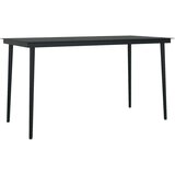  5-dijelni vrtni blagovaonski set s jastucima crni | shoptok.hr