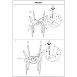 Molarem Home stolica Brando - Tkanina + drvo | shoptok.hr