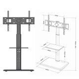  podni pokretni tv nosač 32'' do 75'' XS-32/75/1.5m vesa 600x400 Cene