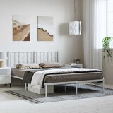  Metalni okvir za krevet s uzglavljem bijeli 150x200 cm | shoptok.hr