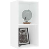 vidaXL Knjižna omara bela 40x30x76,5 cm inženirski les | Shoptok.si