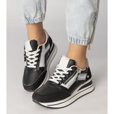 D/CEO Black sports sneakers decorated with a zipper Syvilla | Shoptok.si
